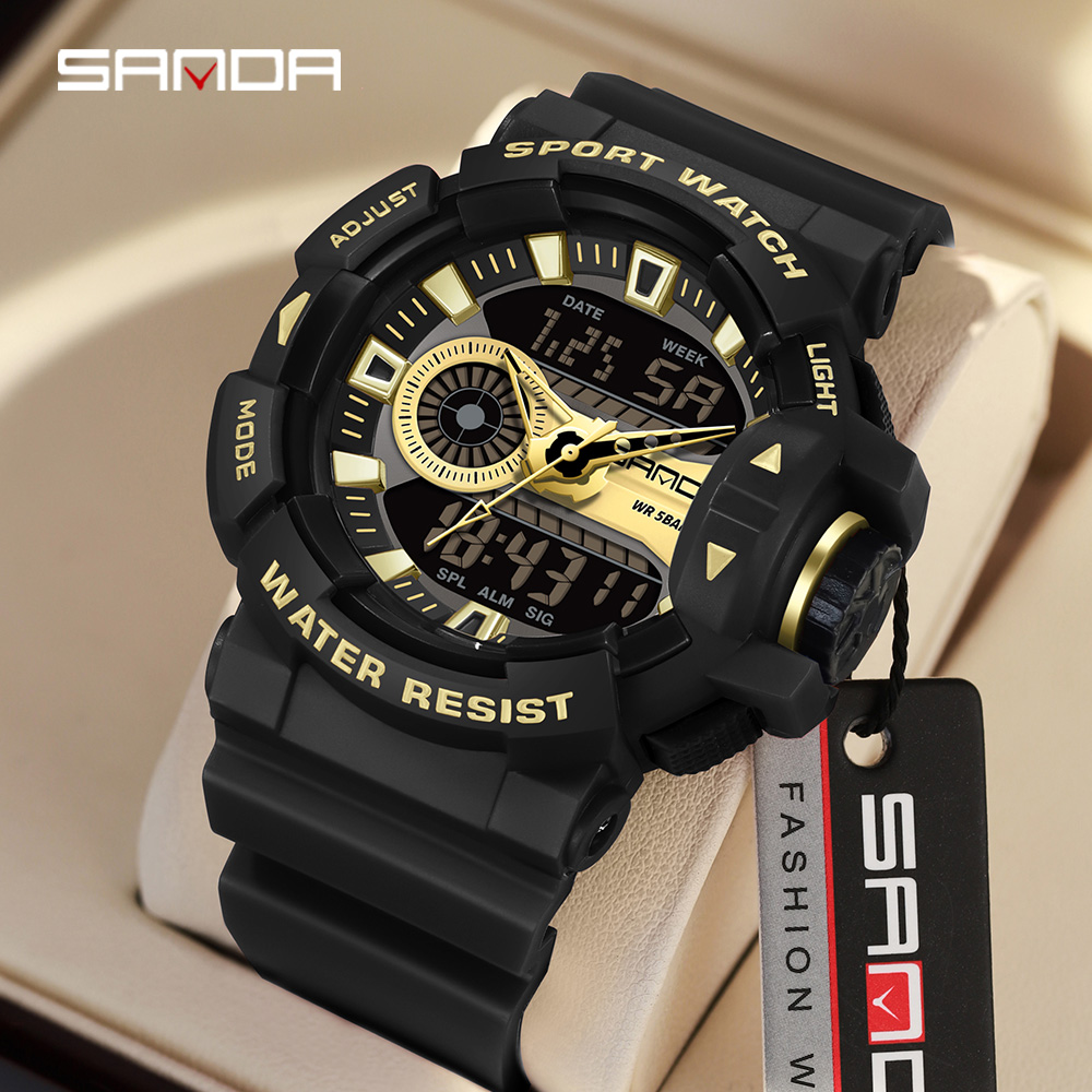 Resin Art Underwater - SANDA 3310 Moda Erkek Elektronik Saati