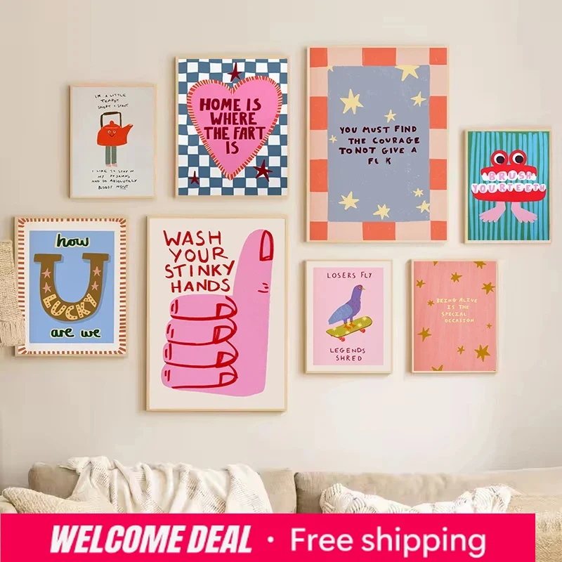 Resin Art Quotes - Renkli Esprili Ev Sloganı Zihinsel Alıntılar