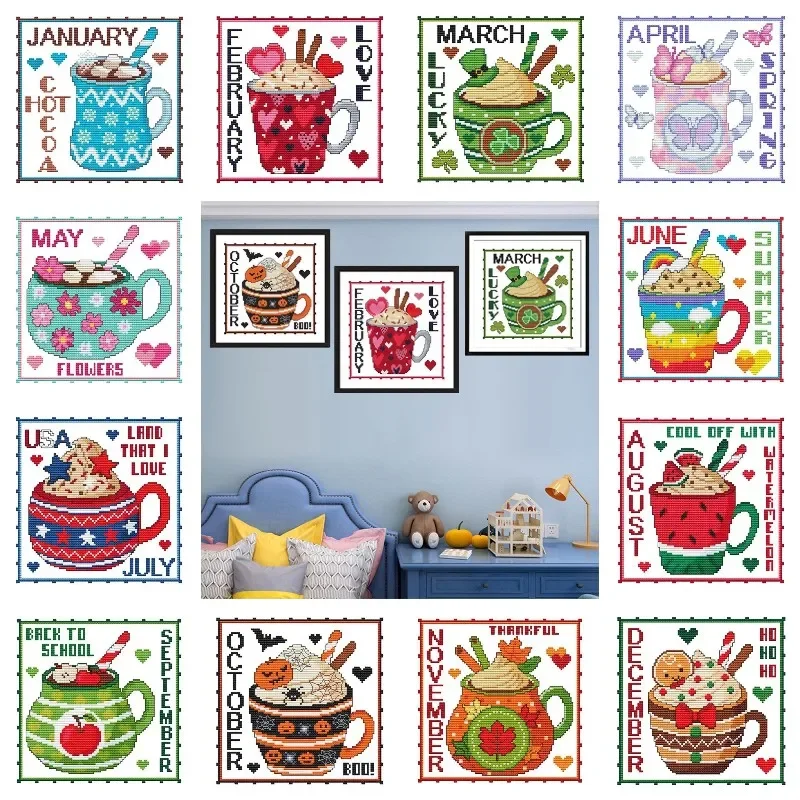 Resin Art For Beginner - Ay Tatlı Fincan 5D Elmas Boyama