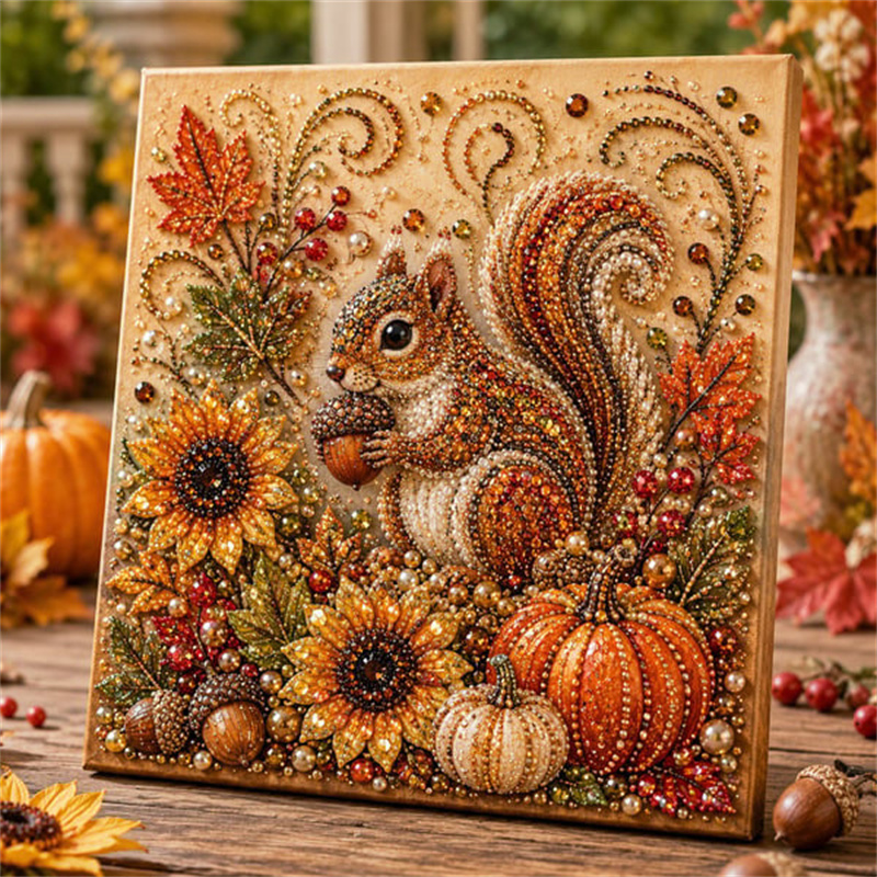 Resin Art For Beginner - Sonbahar Elmas İnci Boyama Seti Sonbahar