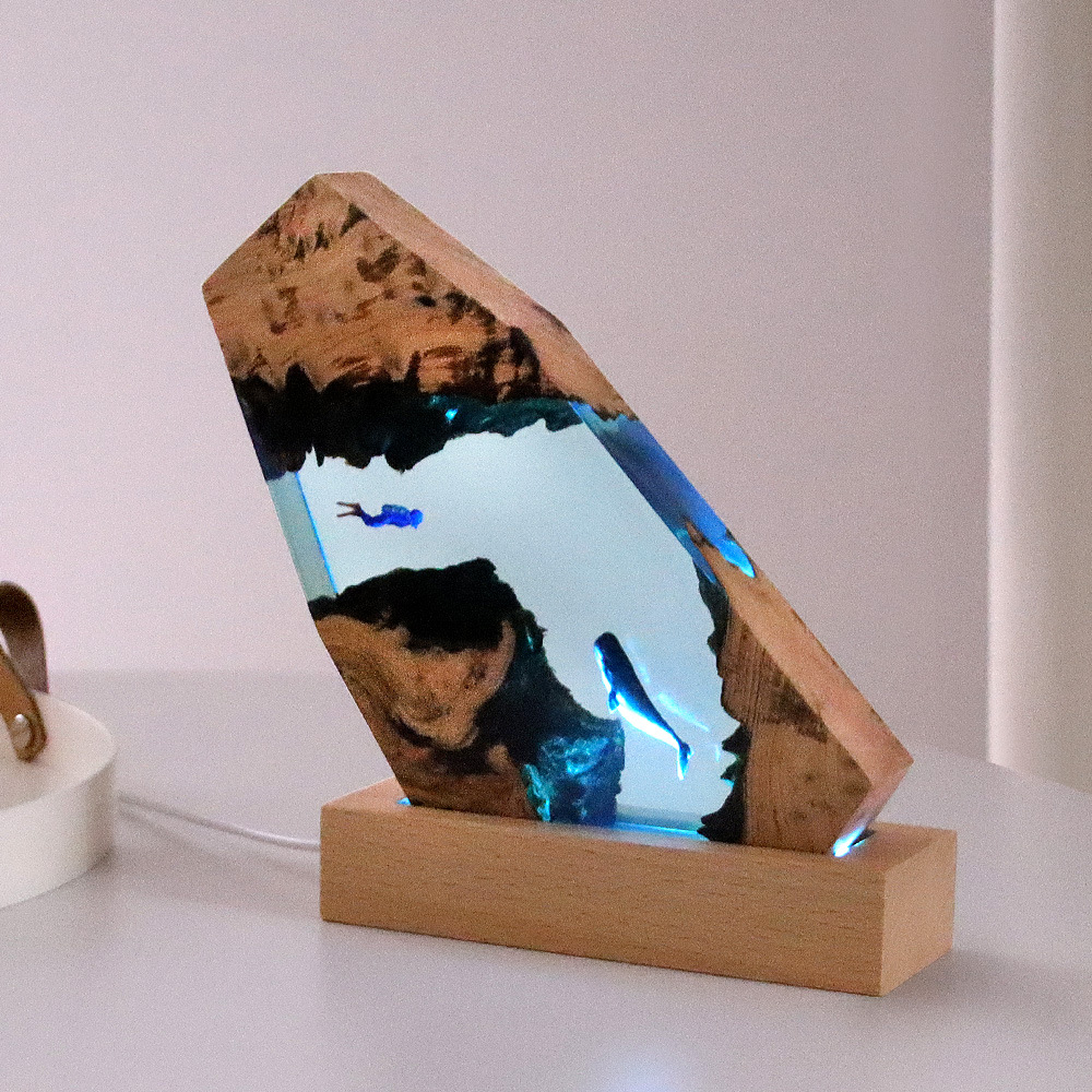 Resin Art Underwater - Yeni Sualtı Mağarası Balina Dalgıç Ev
