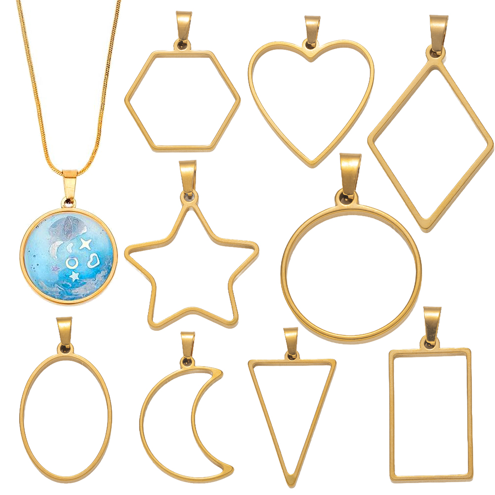 Resin Art Kit With Molds - 5 adet Paslanmaz Çelik Açık Arka