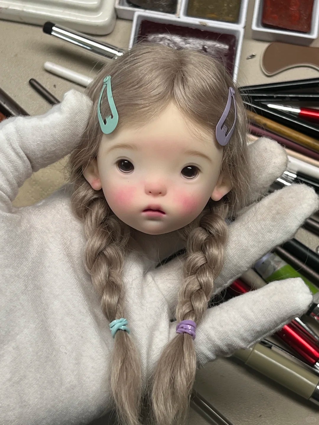 Resin Art Baby - SD BJD Bebek 1/6 Landoudou Kafa