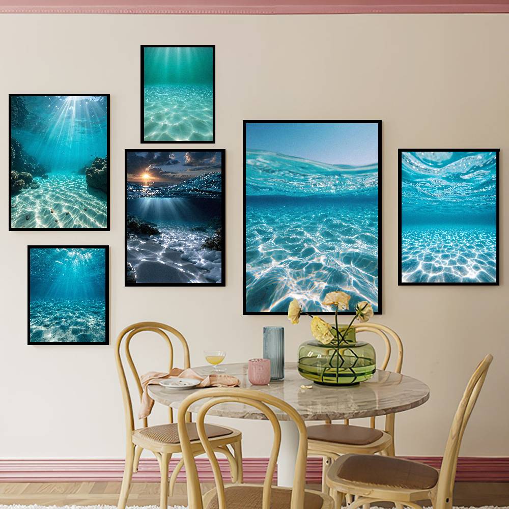 Resin Art Underwater - Serin Su Altı Okyanus Manzarası Posteri,