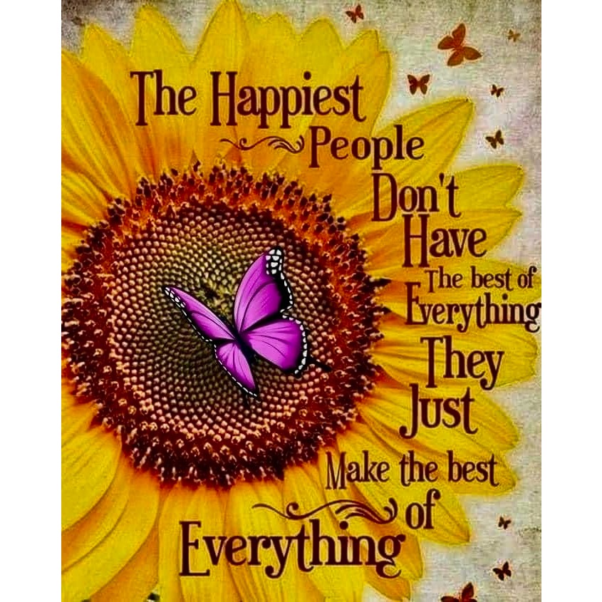 Resin Art Quotes - DIY Elmas Boyama Rustik Ayçiçeği Duvar