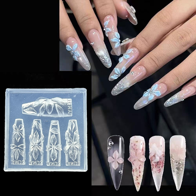 Resin Art Templates Free - 3D Çiçekler Tırnak Kalıp DIY Silikon