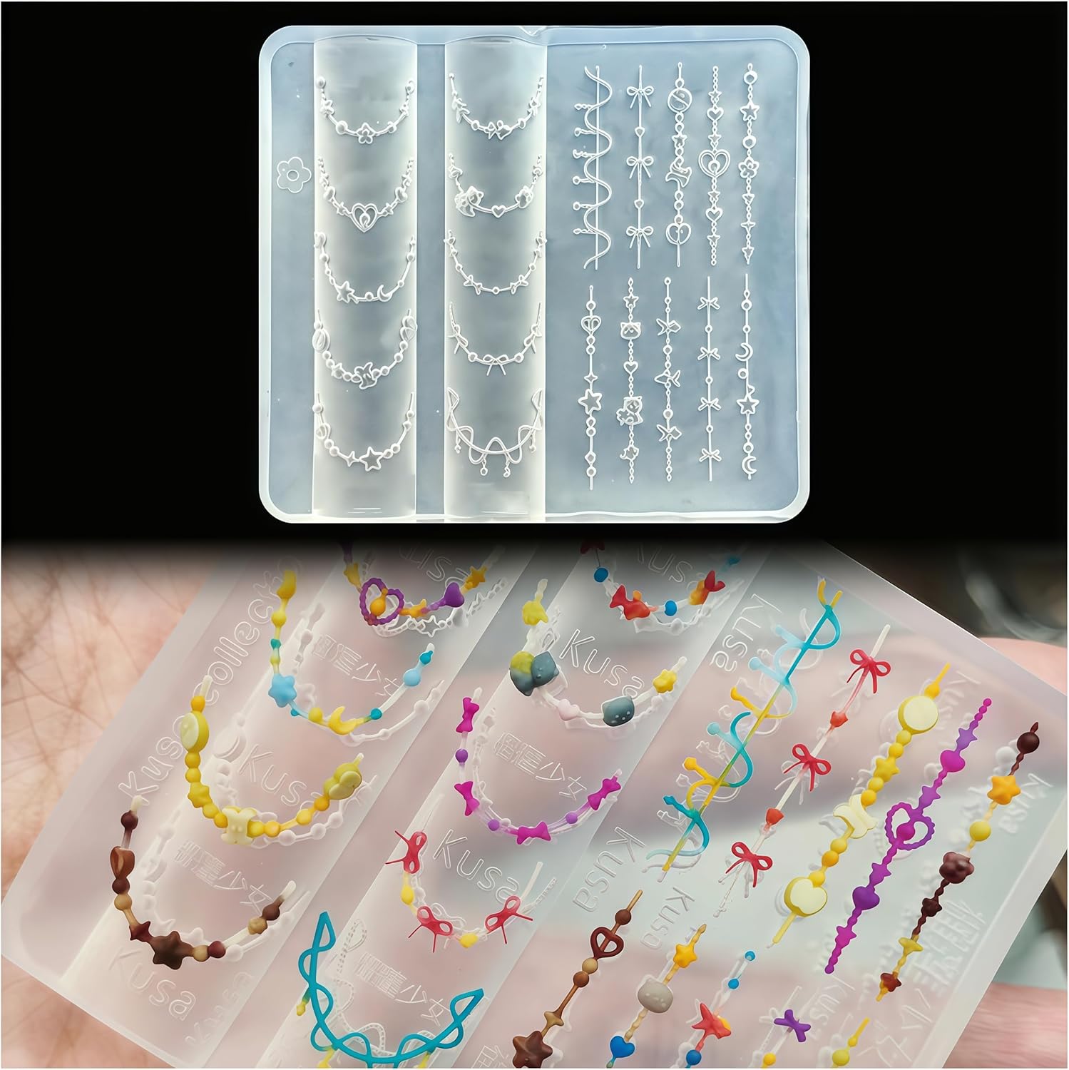 Resin Art Templates Free - 3D Boncuk Kolye Jel Tırnak Sanatı
