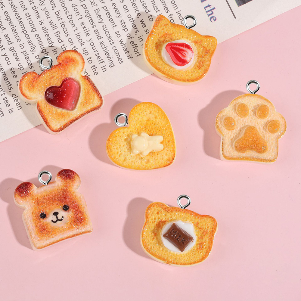 Resin Art Engagement - 10 adet Kalp Ayı Kedi Hayvan