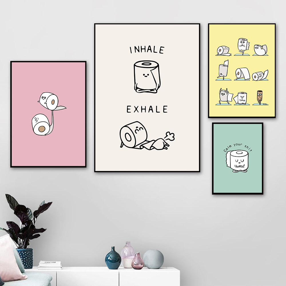 Resin Art Quotes - Tuvalet kağıdı Yoga komik alıntı Minimalist