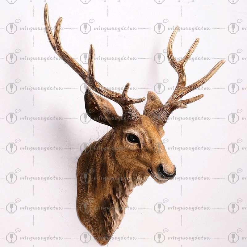 Resin Art Decor - 17 inçlik Sahte Geyik Başı, Sahte