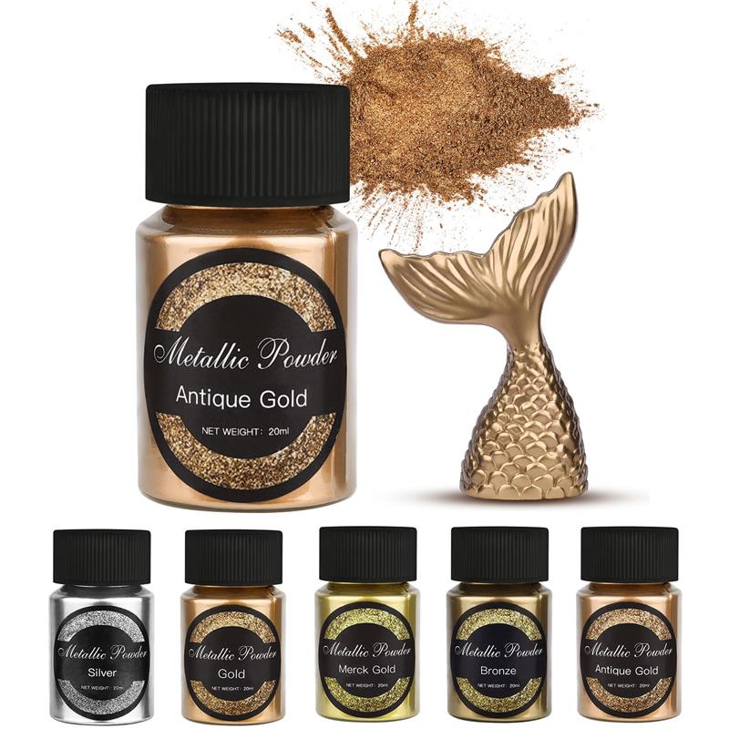 Resin Dye Opaque - 20 Ml Pırıltılı Metalik Altın Gümüş