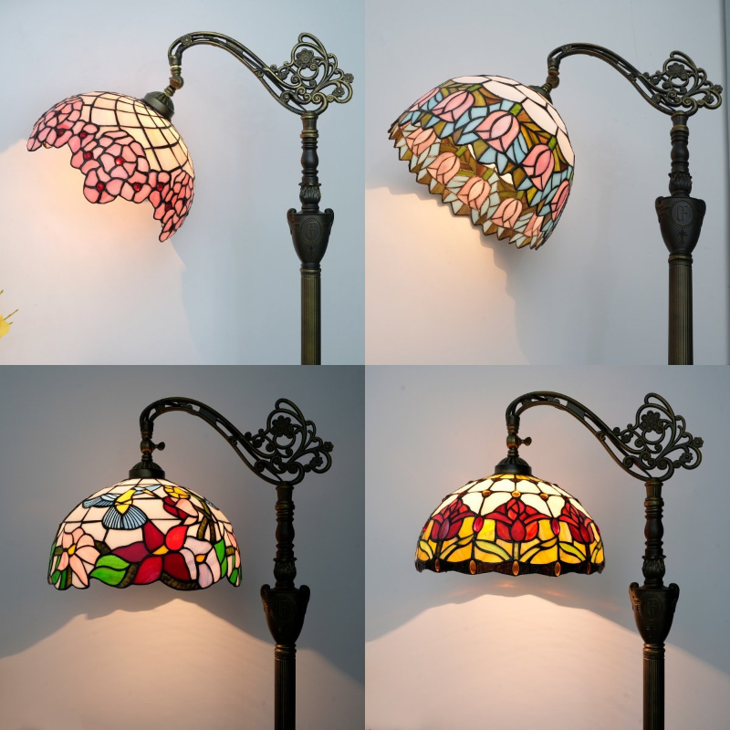 Resin Art Stand - Tiffany Zemin Lambaları Çiçekler Sanat Dekor