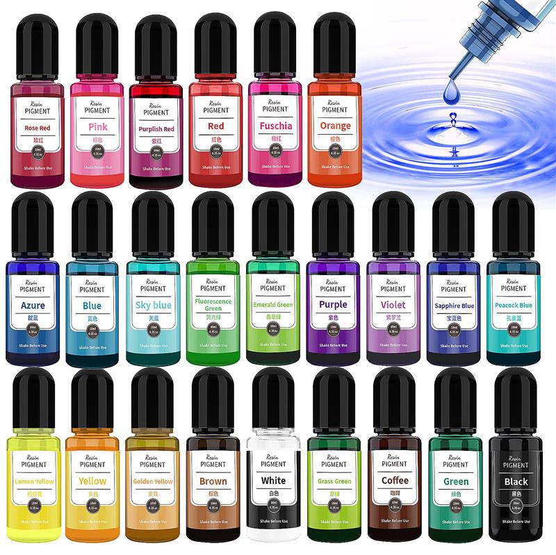 Resin Dye Opaque - 24 renk sanat mürekkep alkol reçine