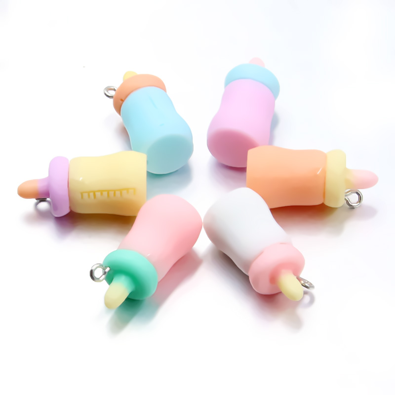 Resin Art Baby - 10 adet 12X26MM 6 renk Charms