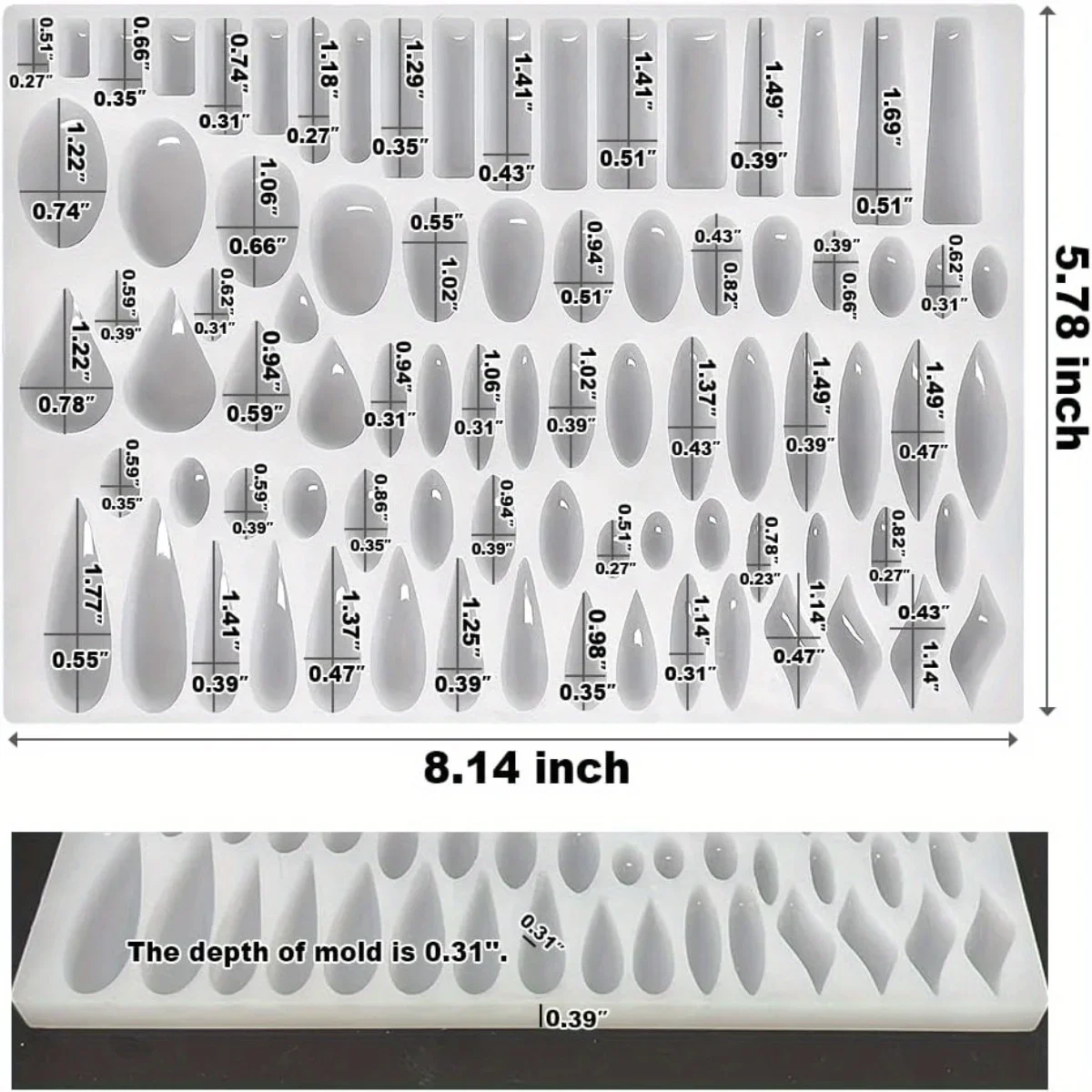 41 Eşleştirilmiş Şekilli Sapla - Resin Art Kit With Molds incelemesi ve fiyatı