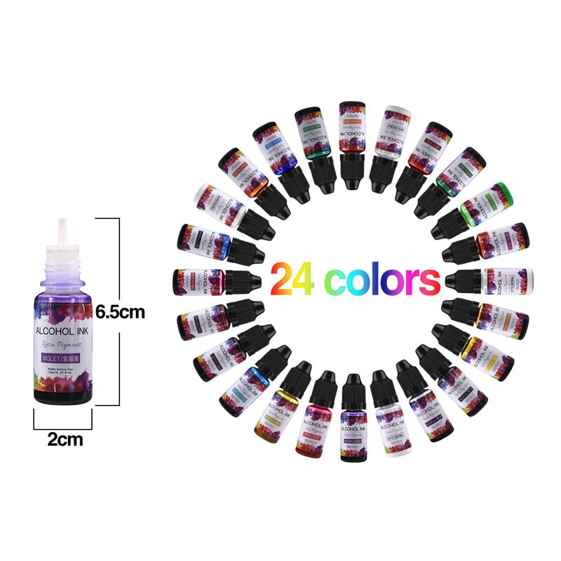 24 renk/Set 10ml reçine Pigmen - Resin Dye Opaque incelemesi ve fiyatı