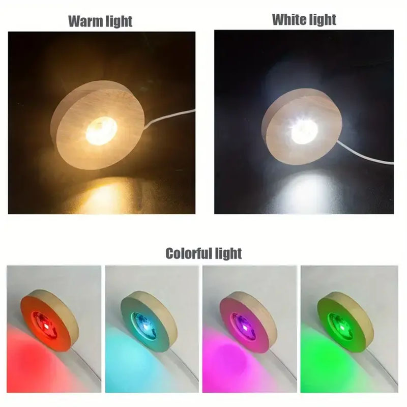 Ahşap Yuvarlak LED Gece Lambas - Resin Art Stand incelemesi ve fiyatı
