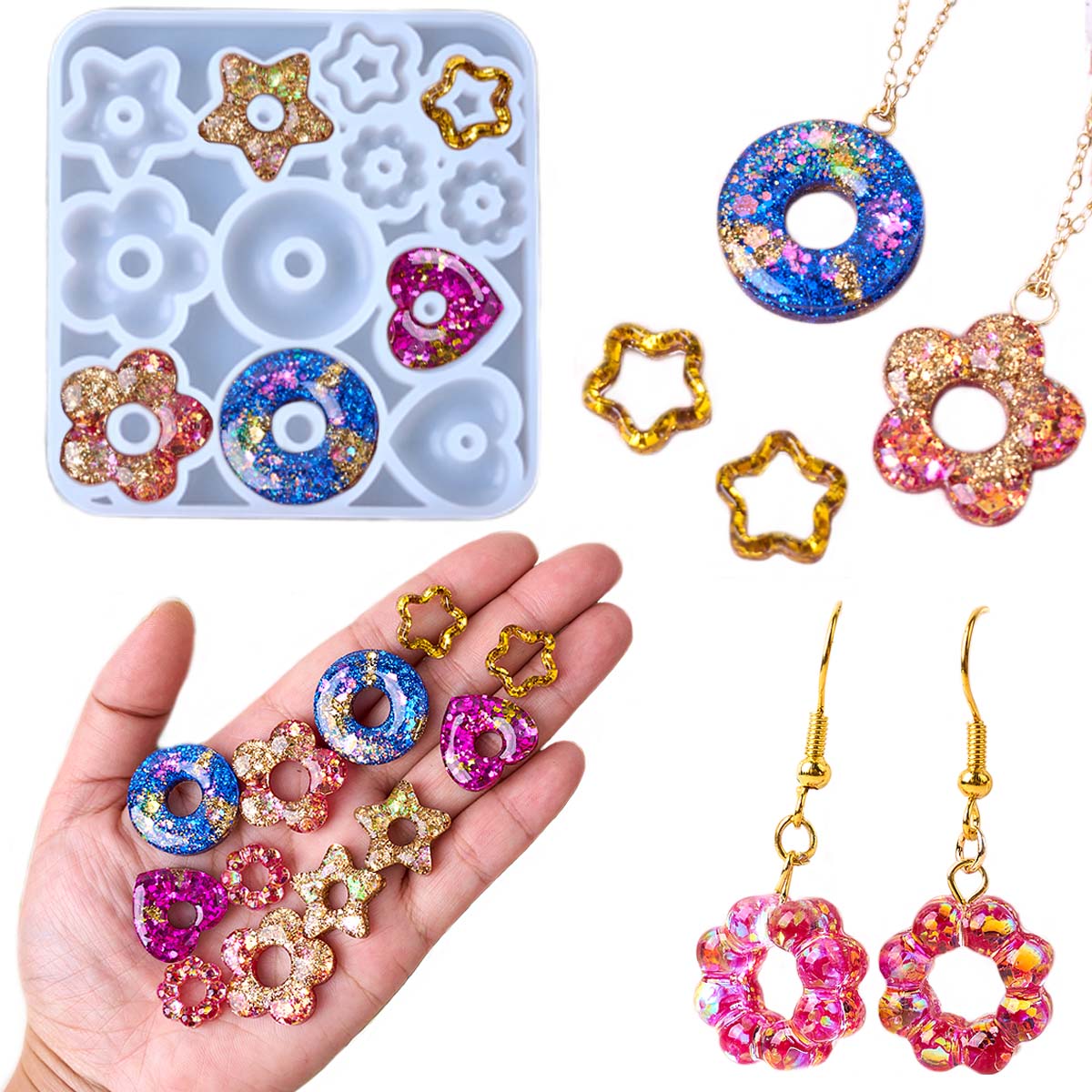 Çok fonksiyonlu Takı silikon k - Resin Art Kit With Molds incelemesi ve fiyatı