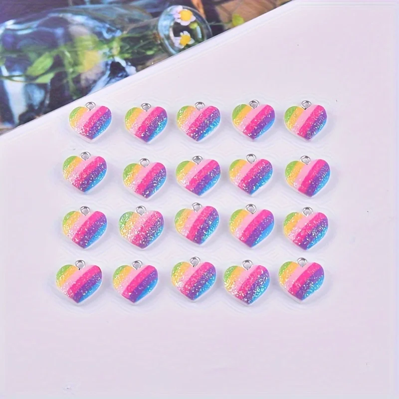 10 adet renkli kalp reçine tak - Resin Art Engagement incelemesi ve fiyatı