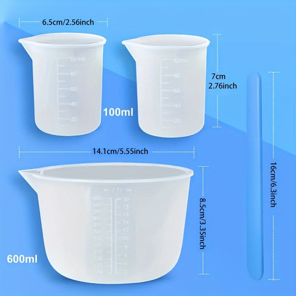 Silikon Ölçüm Kapları, 600ml/2 - Resin Art Tools incelemesi ve fiyatı