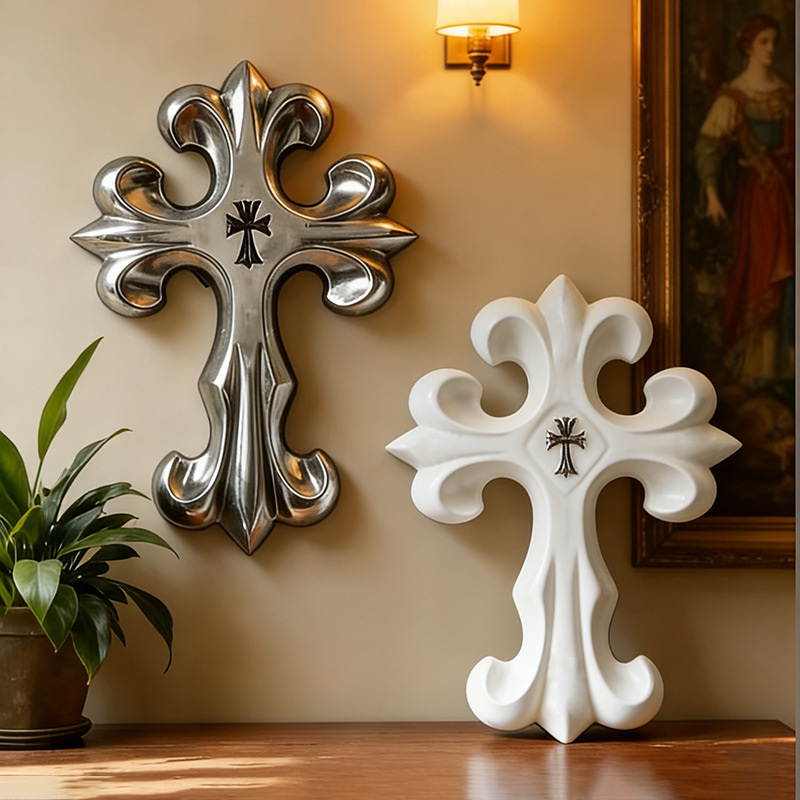Retro çapraz duvar dekoru goti - Resin Art Furniture incelemesi ve fiyatı