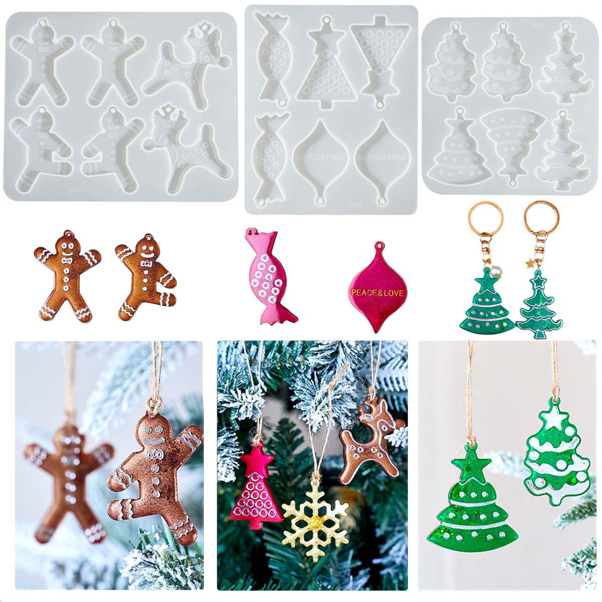 Noel Serisi Küpe Kolye Silikon - Resin Art Kit With Molds incelemesi ve fiyatı