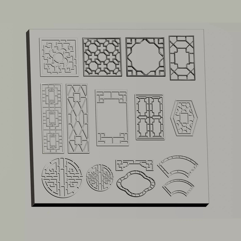 Vintage Çin Pencere Oyma Desen - Resin Art Templates Free incelemesi ve fiyatı