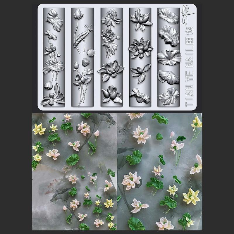 Çiçek Serisi 3D Kavisli Tırnak - Resin Art Templates Free incelemesi ve fiyatı