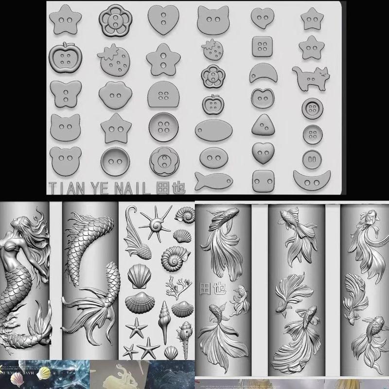 3D Yumuşak Silikon Tırnak Okya - Resin Art Templates Free incelemesi ve fiyatı